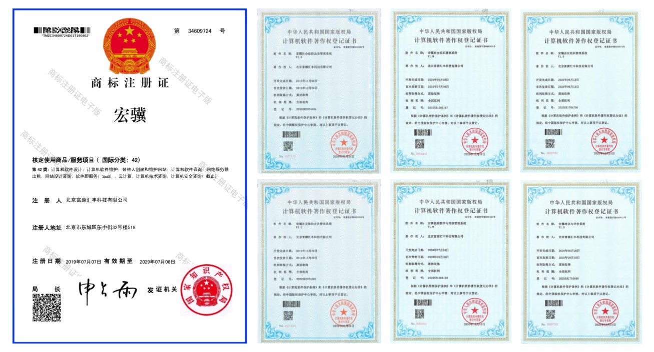 宏骥社会组织管理系统商标和著作权